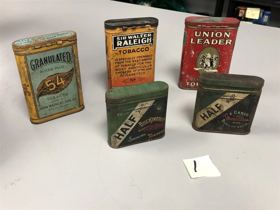 EARLY 1900s COLLECTION OF TOBACCO TINS LOT #1  - Image 1 of 1
