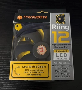 Thermaltake Ring 12mm Case Fan - Yellow - Picture 1 of 1