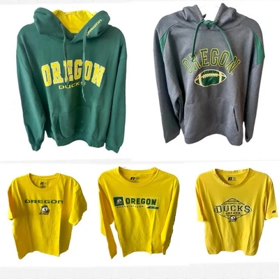 5Pc Lot UO OREGON DUCKS Football Hoodie Sweatshirt  S/S L/S T-Shirt  XL-FREE SH - Image 1 of 4