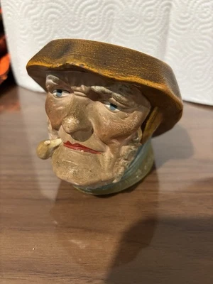 Ancien pot A Tabac En Terre Cuite - Photo 1/4