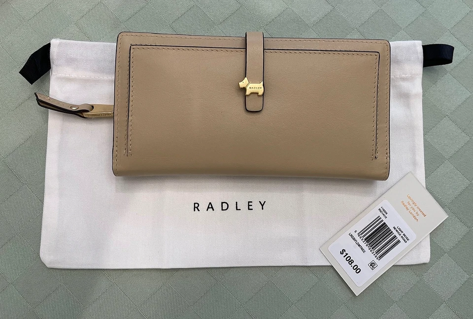 RADLEY LONDON NEWICK ROAD Scotty Dog Beige Claro con Bolsa para el Polvo Nuevo con Etiquetas Foto 1 de 4