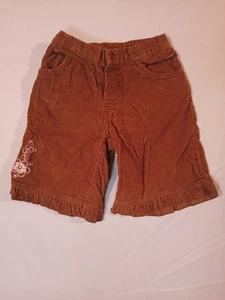 Pantalone classico in velluto a coste marrone Pooh bambina taglia 2 disegno floreale - Foto 1 di 6