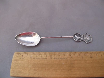 Cuchara de plata china vintage con mango de 2 personajes-marcada 80% PLATA Foto 1 de 4