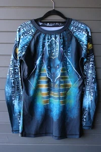 Raven Fightwear Egyptian God Anubis Long Sleeve Mens T Shirt Xl Goth Alternate - Picture 1 of 7