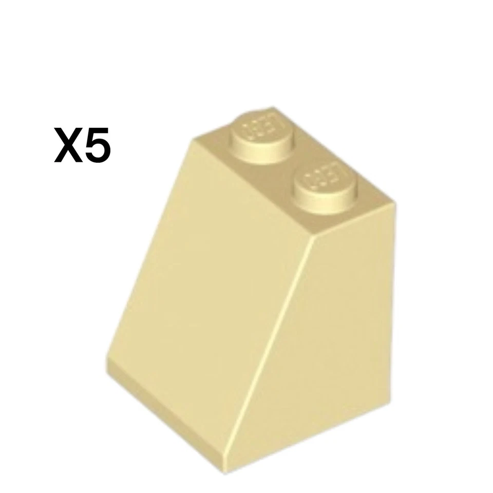 5x LEGO - 3678/3678b - Tan Slope 65 2 x 2 x 2 with Bottom Tube - Bild 1 von 1