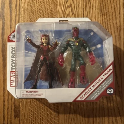 FIGURAS DE ACCIÓN DISNEY MARVEL TOYBOX BRUJA ESCARLATA Y VISIÓN #29 WANDAVISION NUEVAS Foto 1 de 4