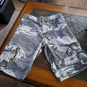 Boys Shorts.Brand-WRG Jeans Co.Color-Gray Camouflage.Size-14 Regular.Adjustable - Picture 1 of 16