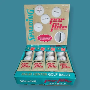 Vintage Spalding Par Flite Unicore Golf Balls Dozen Solid Center Surlyn Cover - Picture 1 of 9