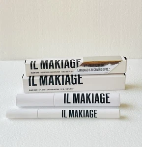Lote de rímel de tarjeta negro y delineador de ojos líquido impermeable I L M A K I A G Nuevo en caja - Imagen 1 de 2