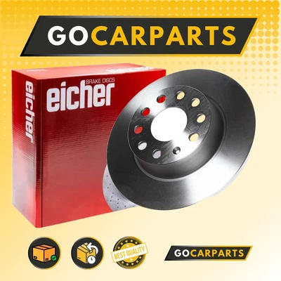 FOR VW Jetta 2.0 TFSI 2010>2014 272 mm Rear BRAKE DISCS X2 Solid EICHER - Image 1 of 4