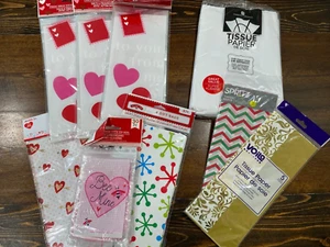 Gift Favor Bags and Tissue Paper Mixed Lot Random Bundle NEW - Picture 1 of 9