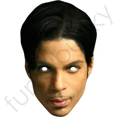 FUNKYBUNKY Prince 1980's Retro Celebrity Card Face Mask - Ready To Wear - Fancy Dress
