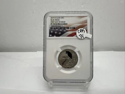 2015-S Clad Washington Quarter -BLUE RIDGE NGC PR70DCAM 1ST DAY ISSUE CB5-31 - Image 1 of 4