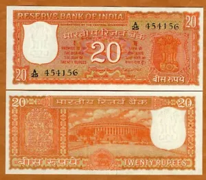 India, 20 Rupees, ND (1972), P-61a, UNC W/H - Picture 1 of 1