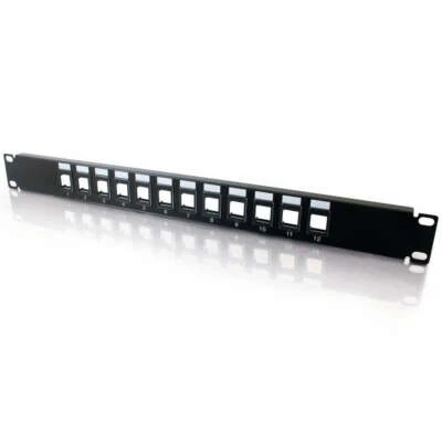 12-Port Blank Keystone/Multimedia Patch Panel-C2G - Image 1 of 4