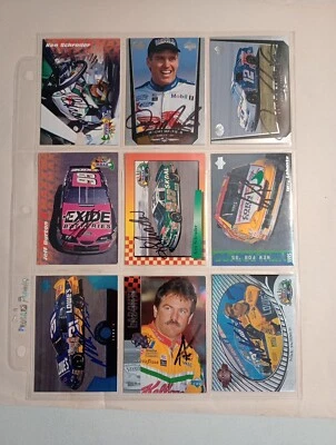 Racing Cards All Signed Burton Labontee Mayfield Skinner Schrader Card Page 4 - Image 1 of 4