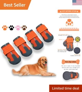 Multi-Size Dog Booties with Rugged Anti-Slip Sole - For All Weather Conditions - Picture 1 of 8