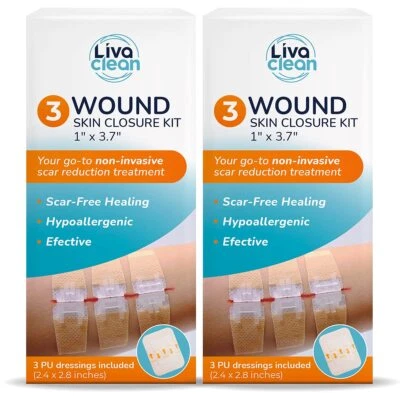 (6 CT) 1 X 3.7” Wound Closure Strips - Zip Stitch Wound Closure Kit - Butterfly - Image 1 of 4