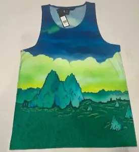 Marc by Marc Jacobs Graphic Watercolor Tank Top Blue/Green NWT - Size S MSRP $98 - Picture 1 of 11