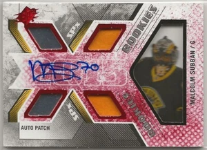 2015 2015-16 SPx Red Jersey Auto Rookie #140 Malcolm Subban 12/50 Boston Bruins - Picture 1 of 2