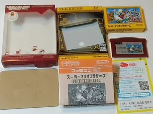 Super Mario Brothers for Gameboy Advance Famicom Mini boxed-F- - Picture 1 of 12