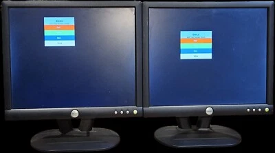 Pair of Dell E173FPc 17" 1280 X 1024 VGA LCD Desktop PC Monitors *Tested & Works - Image 1 of 4