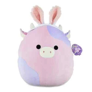 Squishmallows 16 Zoll Patty die rosa Kuh trägt Hasenohren Ostern 2024 groß Plüsch - Bild 1 von 4