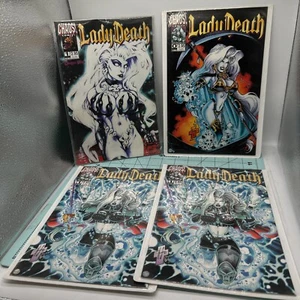 Lady Death CHAOS! Comics Comic Book Lot 0 1 and 1 wicked ways Lady Demon - Picture 1 of 11