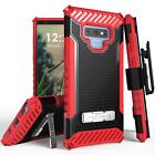 Tri Shield Rugged Cover + Holster Designed For Samsung Galaxy Note 9 Case Black/