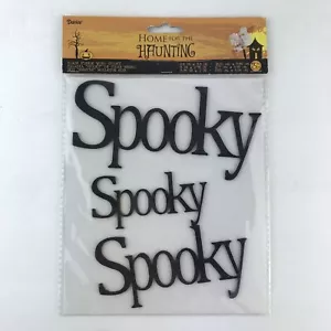 Halloween schwarz Fleece gruselige Aufkleber Sammelalbum Wort Filz Zuhause für den Spuk - Bild 1 von 6