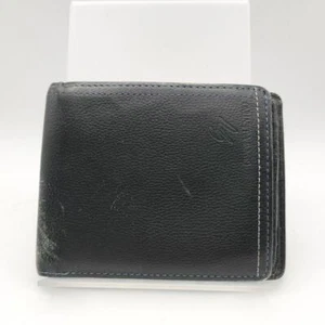 Gianni Versace Bi-fold Wallet Black Leather Men's From Japan i7082 - Picture 1 of 14