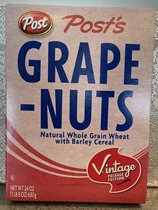 Post Cereal Box Grape-Nuts 2009 Vintage Package Edition, 24 oz Box - Picture 1 of 6