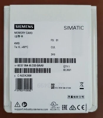 NEW SIEMENS 6ES7954-8LC03-0AA0 6ES7 954-8LC03-0AA0 Simatic Memory Card - Image 1 of 3