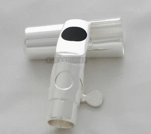 Top Jazz Metal Mouthpiece For Soprano Saxophone Sax Silver plated MPC Size 5-12 - Picture 1 of 3