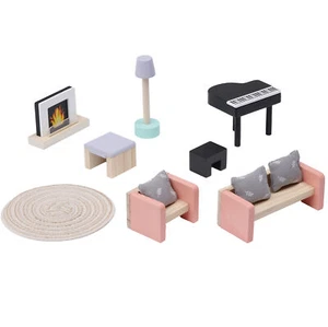 Arredamento Casa delle Bambole Legno - Set da 11 Accessori - Mobili in Miniatura - Photo 1/7