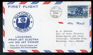 UNITED STATES 1959 FIRST FLIGHT COVER MIAMI TO MONTREAL, CANADA !! P75 - Picture 1 of 2