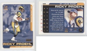 2000 Pacific Paramount Holo Gold Missing Serial Number Ricky Proehl #199