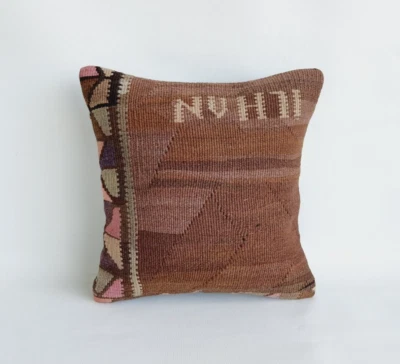 Tribal Kilim Cushion Cover , Handwoven Kilim Pillow case, Turkish Pillow - Image 1 of 4