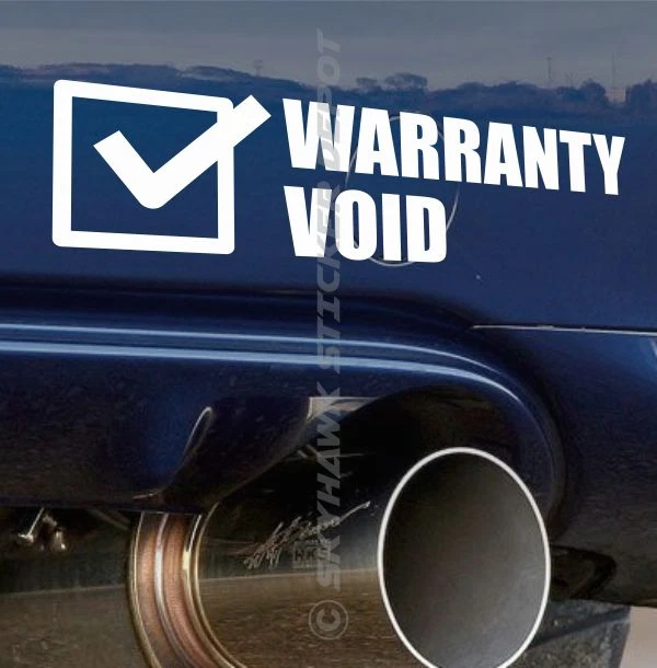 Warranty Void Funny Bumper Sticker Vinyl Decal Car Truck Sticker JDM — 第 1/3 张图片