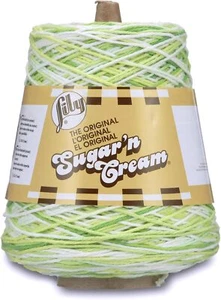 Lily Sugar'n Cream Cotton Cone Yarn, 14 oz, Key Lime Pie Ombre, 1 Cone - Picture 1 of 1