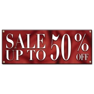 Sale Up To 50% Off Banner Concession Stand Food Truck Single Sided - Picture 1 of 4