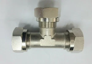 Kompression T-Shirts metrische Rohr & Rohrverbinder vernickelt Messing Vollsortiment - Bild 1 von 1