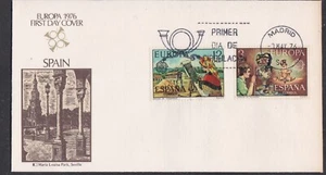 SPAIN 1976 FIRST DAY COVER ART EUROPA + CACHET - Picture 1 of 1
