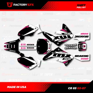 Kit de gráficos de carreras Black & Pink Shift para calcomanía Honda Cr85 03-07 CR 85 - Imagen 1 de 2