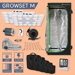 200W Vollspektrum LED Growbox – Komplett Grow-Set mit Abluft & Filter Indoor 25 - Bild 1 von 8