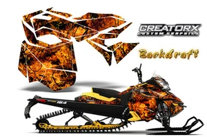 SKI-DOO REV XM SUMMIT SNOWMOBILE SLED GRAPHICS KIT WRAP CREATORX BACKDRAFT YB - Picture 1 of 1
