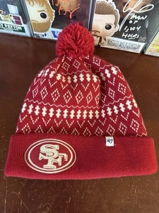 San Francisco 49ers 47 Marca Navidad Pom Gorro - Rojo  - Imagen 1 de 2