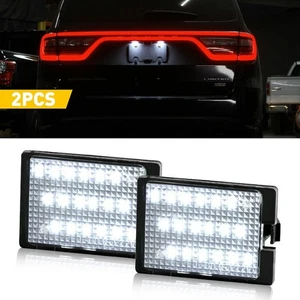 For 2014-2021 Dodge Durango 6000K BRIGHT White LED License Plate Light Lamps SET - Picture 1 of 12