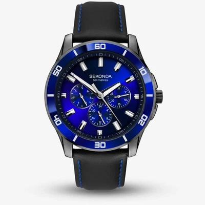 Sekonda Sports Midnight Blue & Gunmetal Watch 1634 - Image 1 of 4