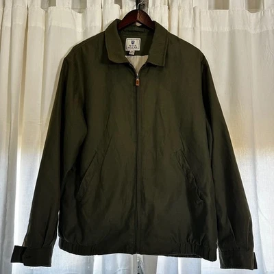 Chaqueta de Golf Ligera De Colección Peter Millar Años 90 Para Hombres Verde Oliva Cremallera Completa Talla L Foto 1 de 4